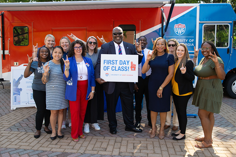 SA leaders posing for first day of class