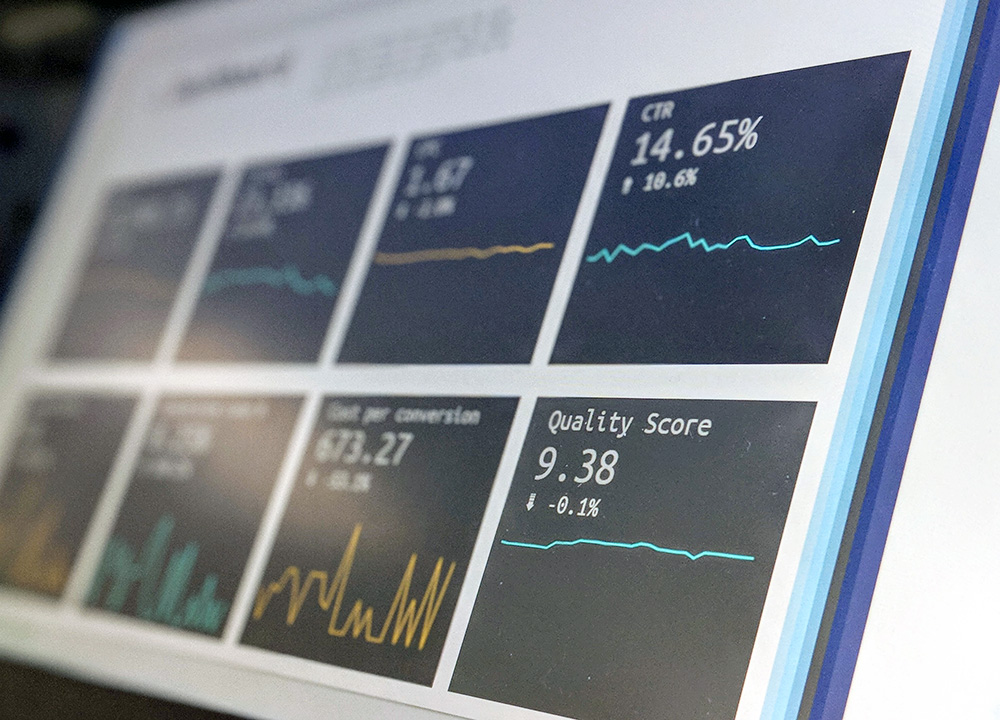 Data Analytics displayed on computer screen.