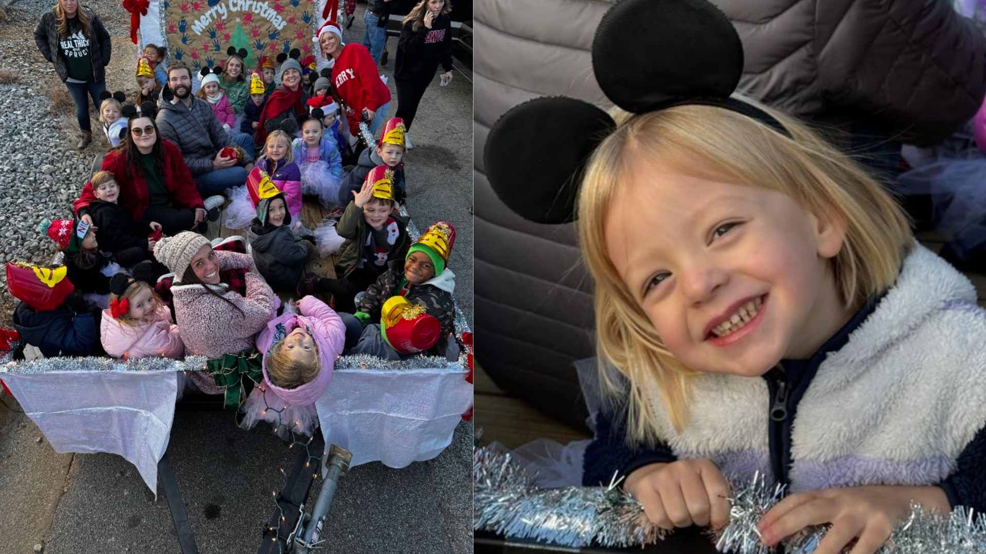 Pre-K students at the Christmas Parade