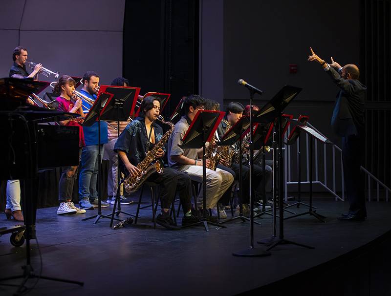 jazz ensemble on stage