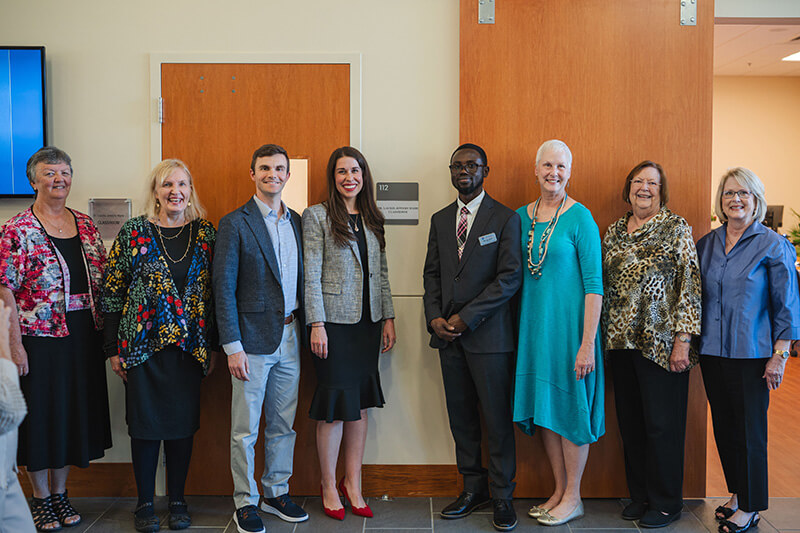 UWG administrators and supporters at the Dr. Laurie Jowers Ware Classroom dedication