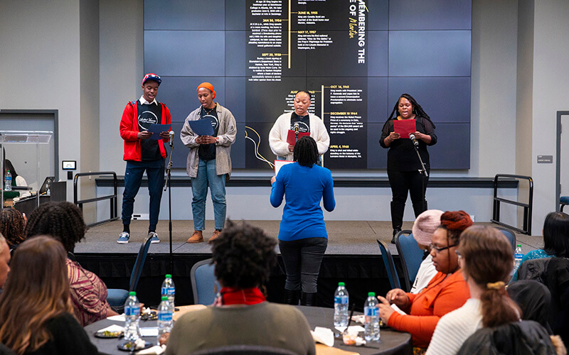 UWG community members sing at MLK Celebration