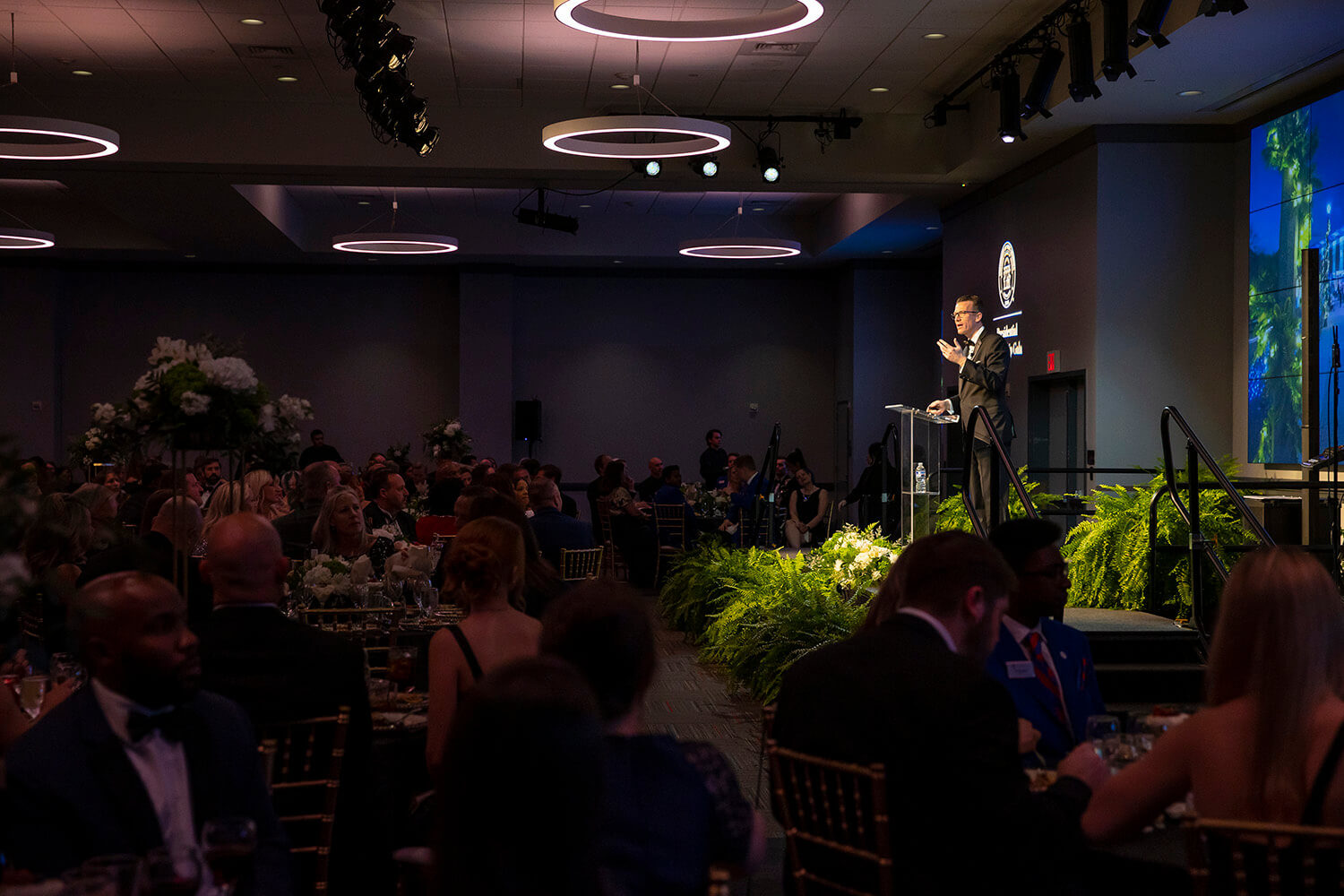 UWG President Dr. Brendan Kelly speaks at the 2023 Presidential Gala