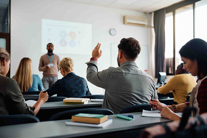 Students in a classroom