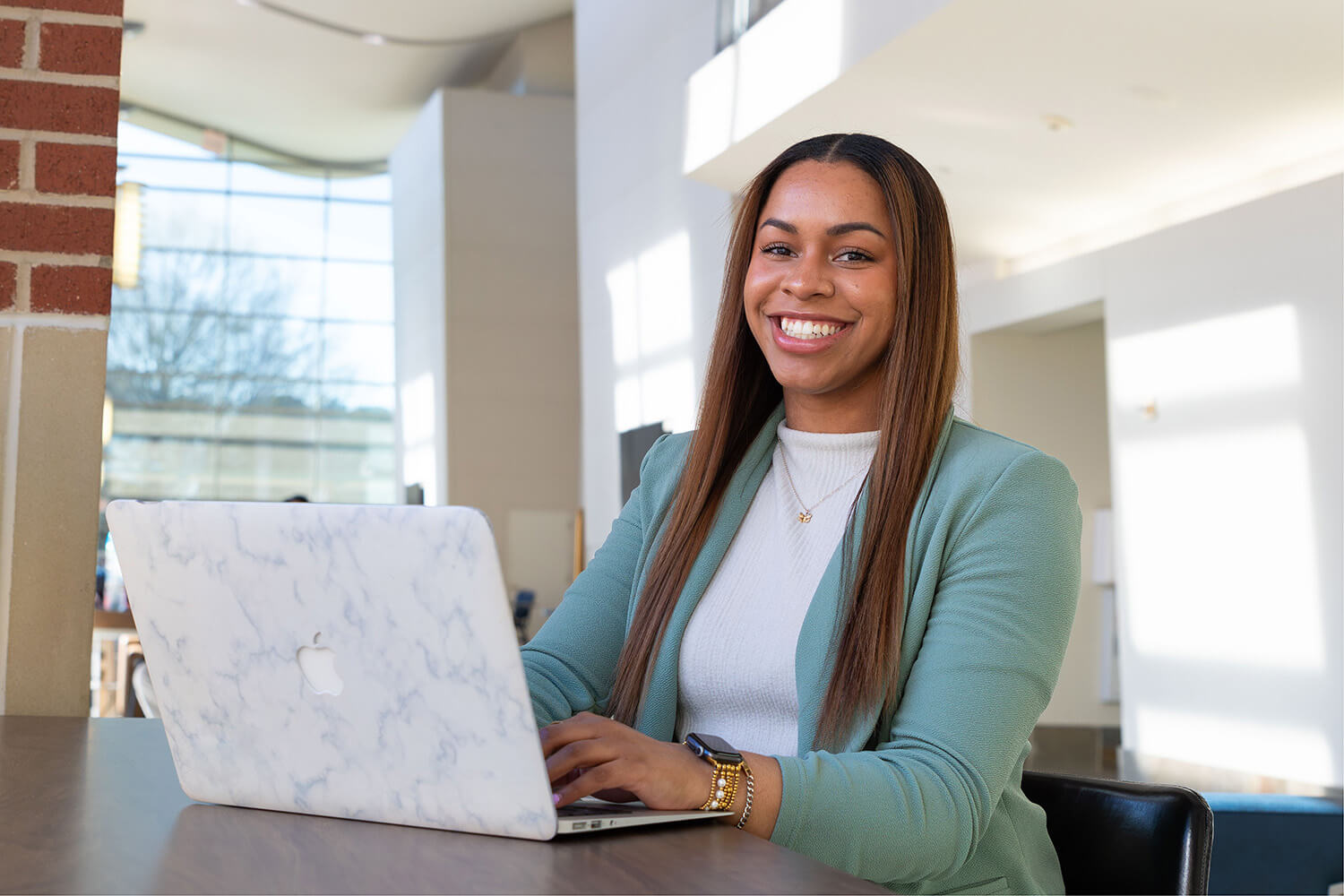 UWG student at a desk