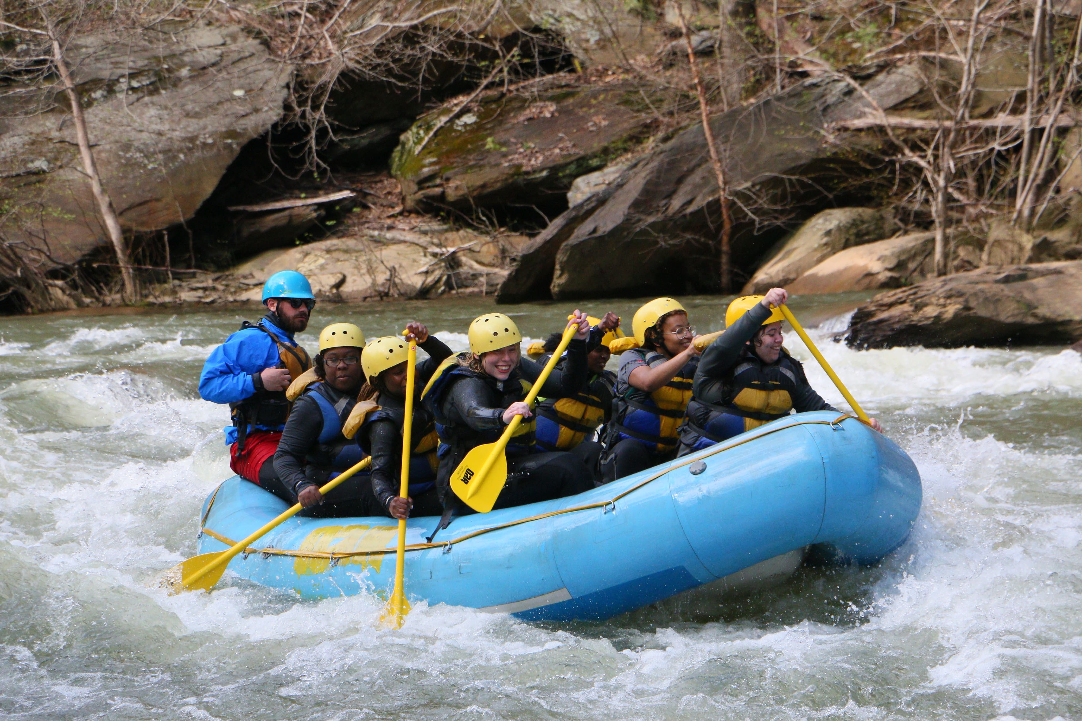 WGO students on a rafting trip.